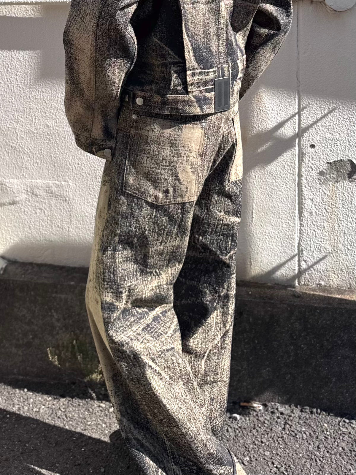 daisuke tanabe　x-ray jacuard denim trouser