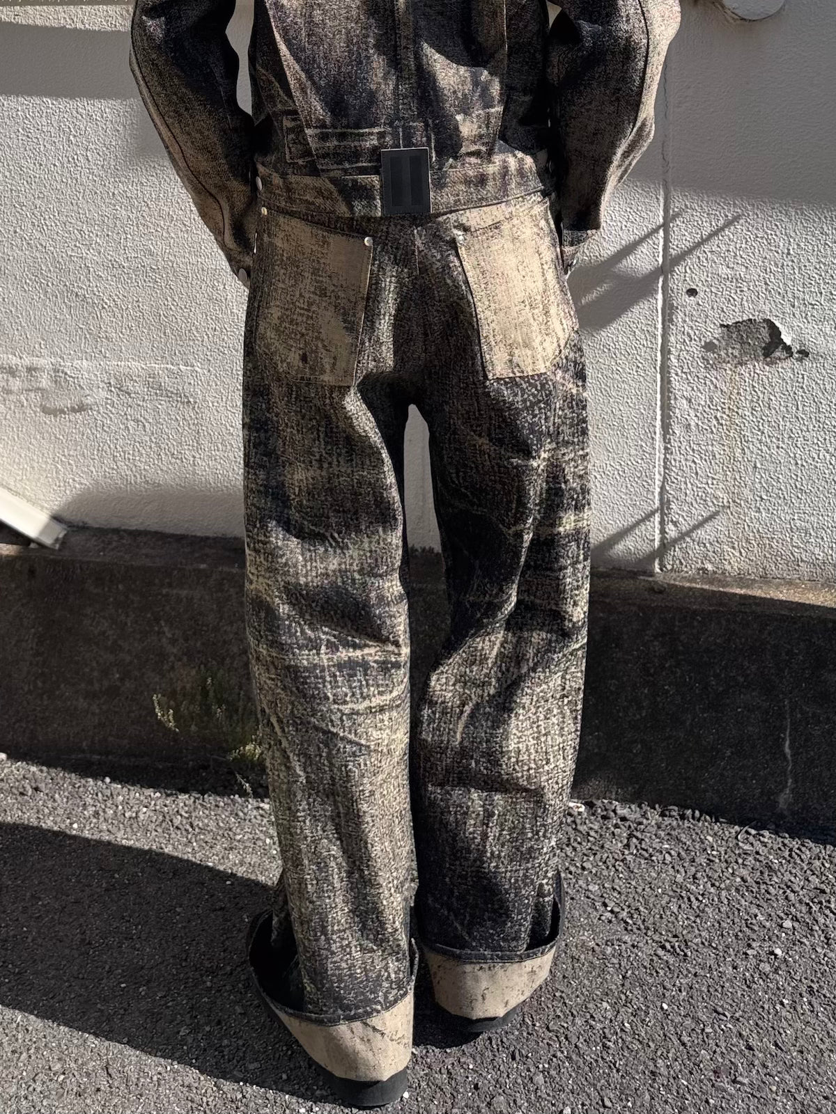 daisuke tanabe　x-ray jacuard denim trouser